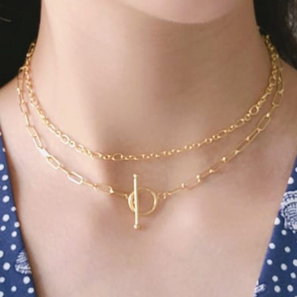 Gold Multistrand Choker Necklace